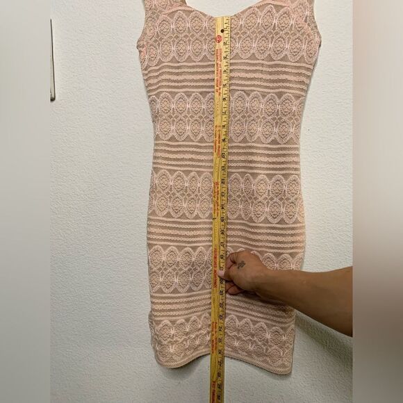 Pink and Tan Lace Dress - Picture 7 of 7